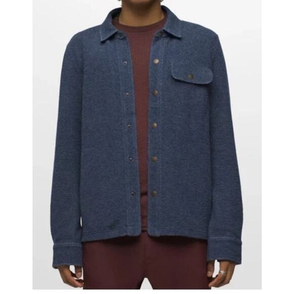 prAna IncrediWool Overshirt XL – Stormy Night Heather – NWT - Picture 1 of 9